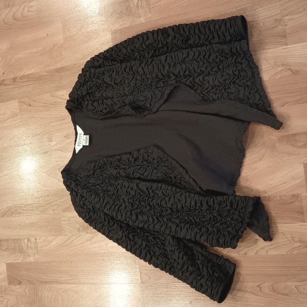 Allison Taylor black ruffle jacket size S